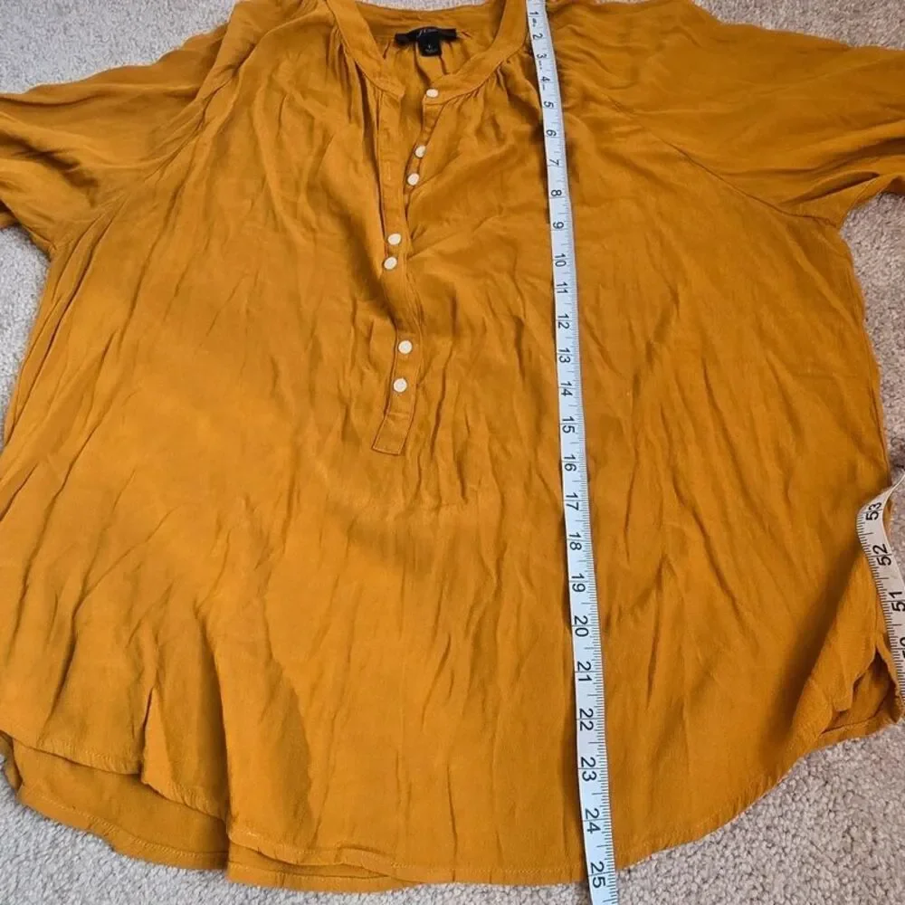 J. Crew Long-Sleeve Top Yellow Size L